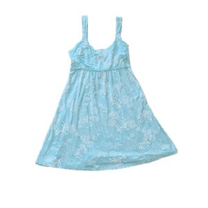 Fresh Produce Baby Blue Seashell Dress Smocked Knee Length Casual